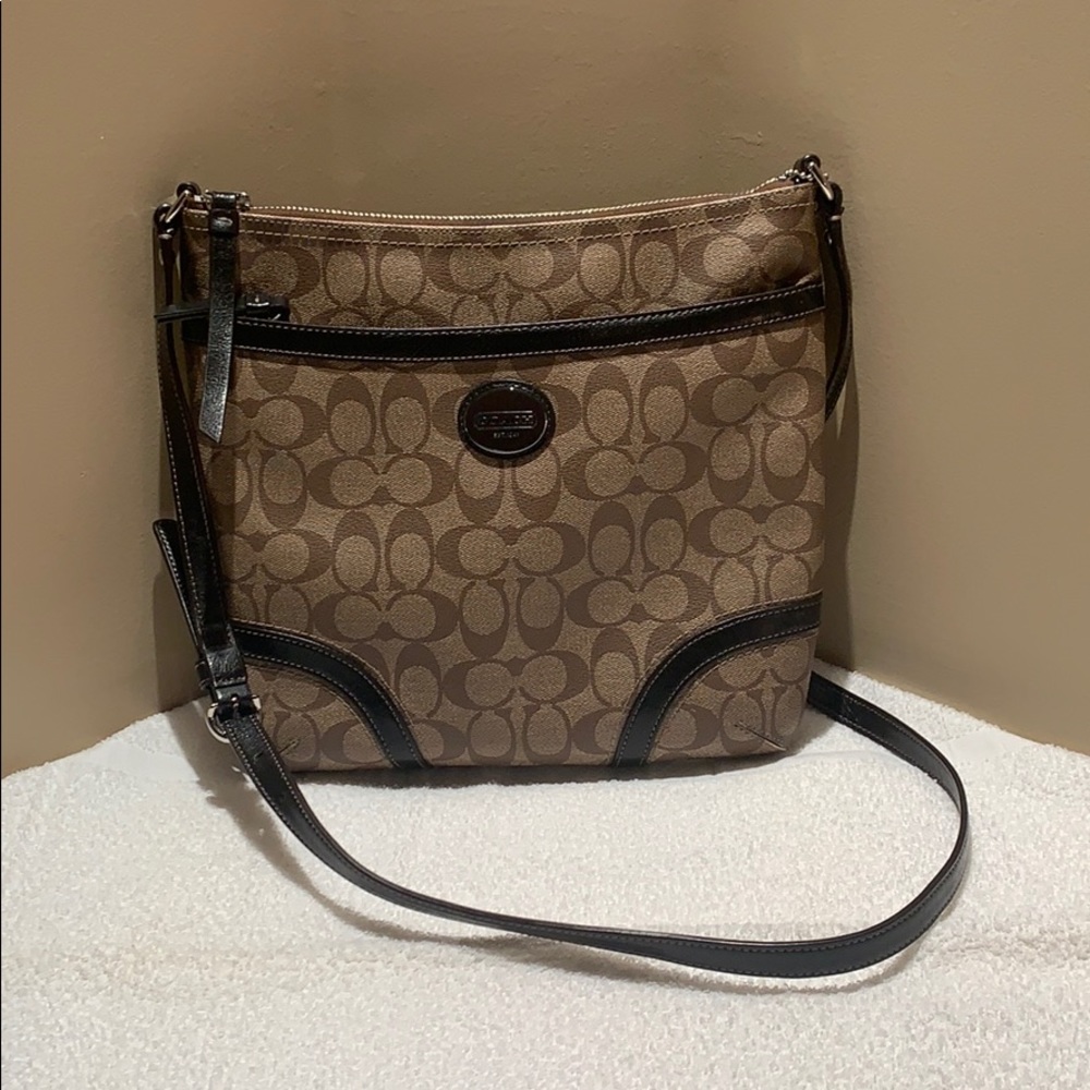 Coach Brown and Black Crossbody Bag